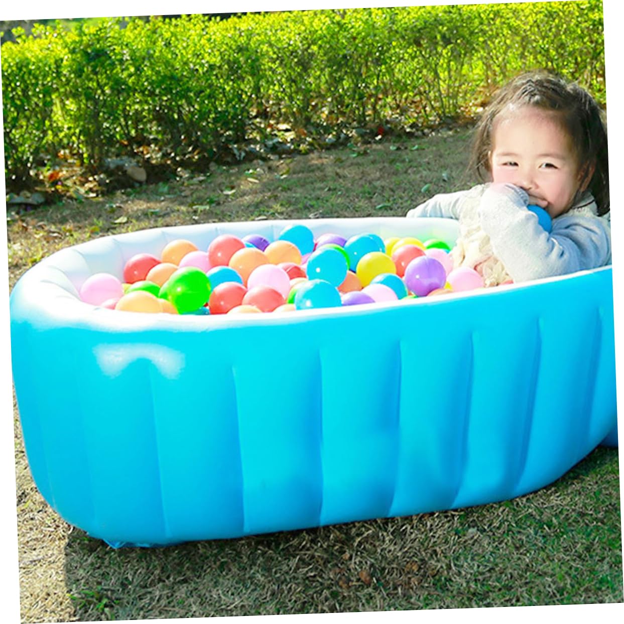 ibasenice Bañera Plegable Bañera Para Bebé Bañera Para Bebe Bañera Infantil Bañeras Para Bebés Bañera De Bebé Niño Inflable, medio, como se muestra