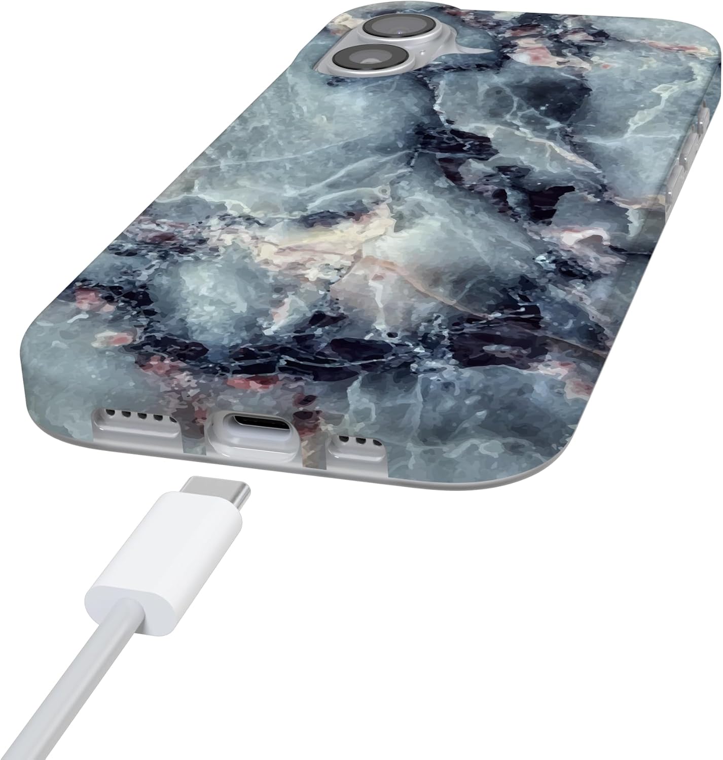 Casely iPhone 17 Case | Deep Sea | Blue Marble | Compatible with MagSafe | Classic Ultra Slim Design