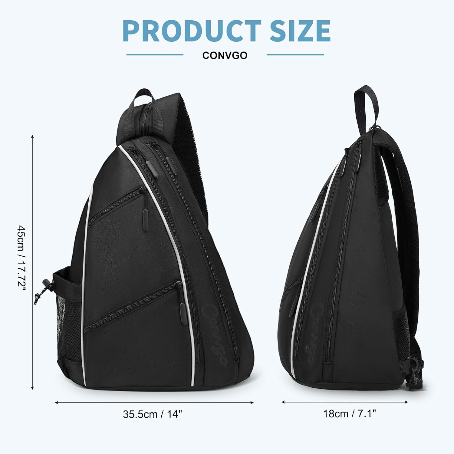 Pickleball Bag for Women and Men, Adjustable Pickle Ball Backpack, 2 in 1 Sports Sling Bag for Pickleball Paddles