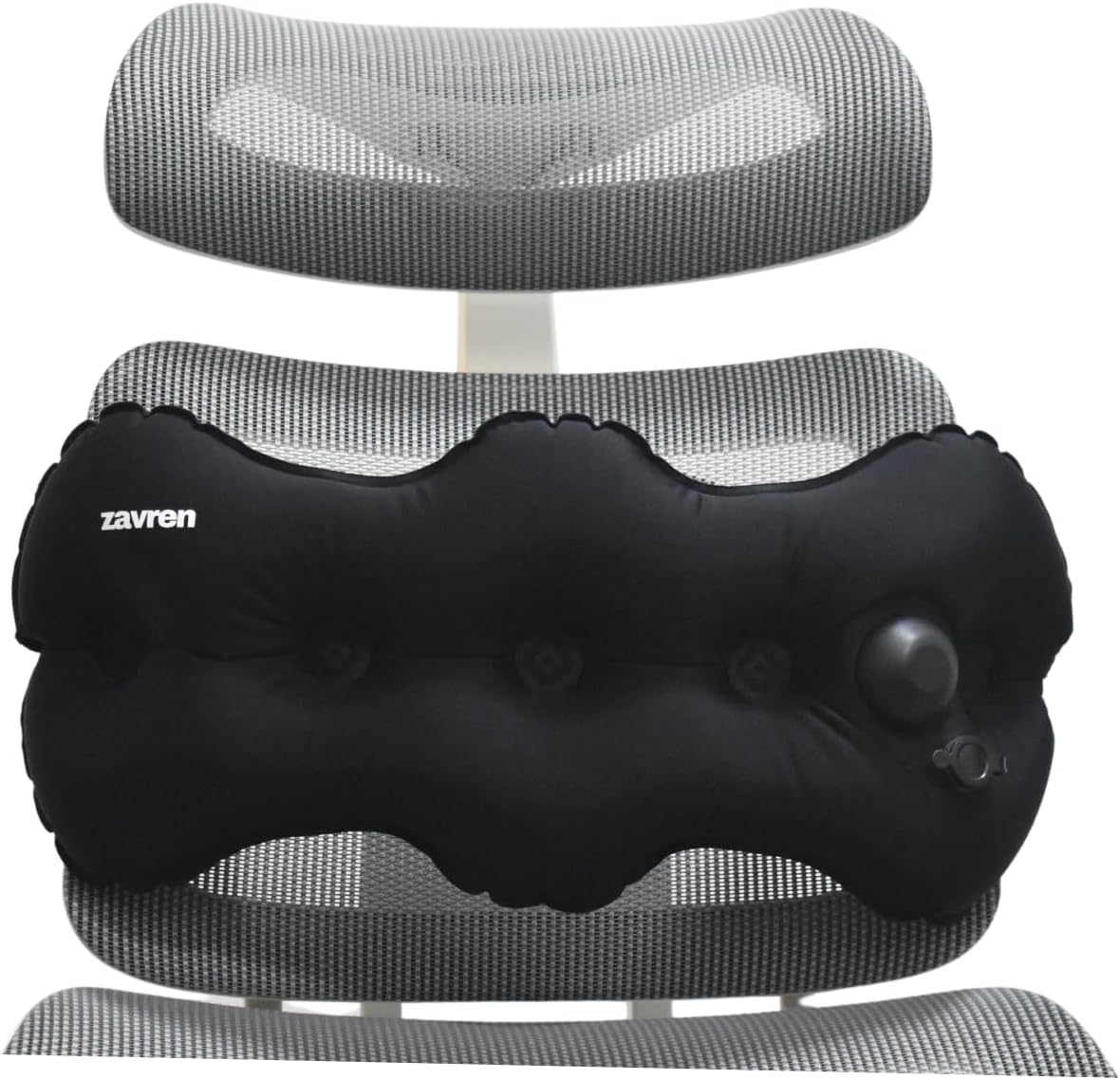 Inflatable Lumbar Support Pillow with Built-in Pump – Adjustable Lower Back Cushion for Office Chair, Car, Travel – Compact, Ergonomic & Portable Back Support