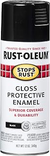 7779830-2PK Stops Rust Spray Paint, 12 Oz, Gloss Black, 2 Pack