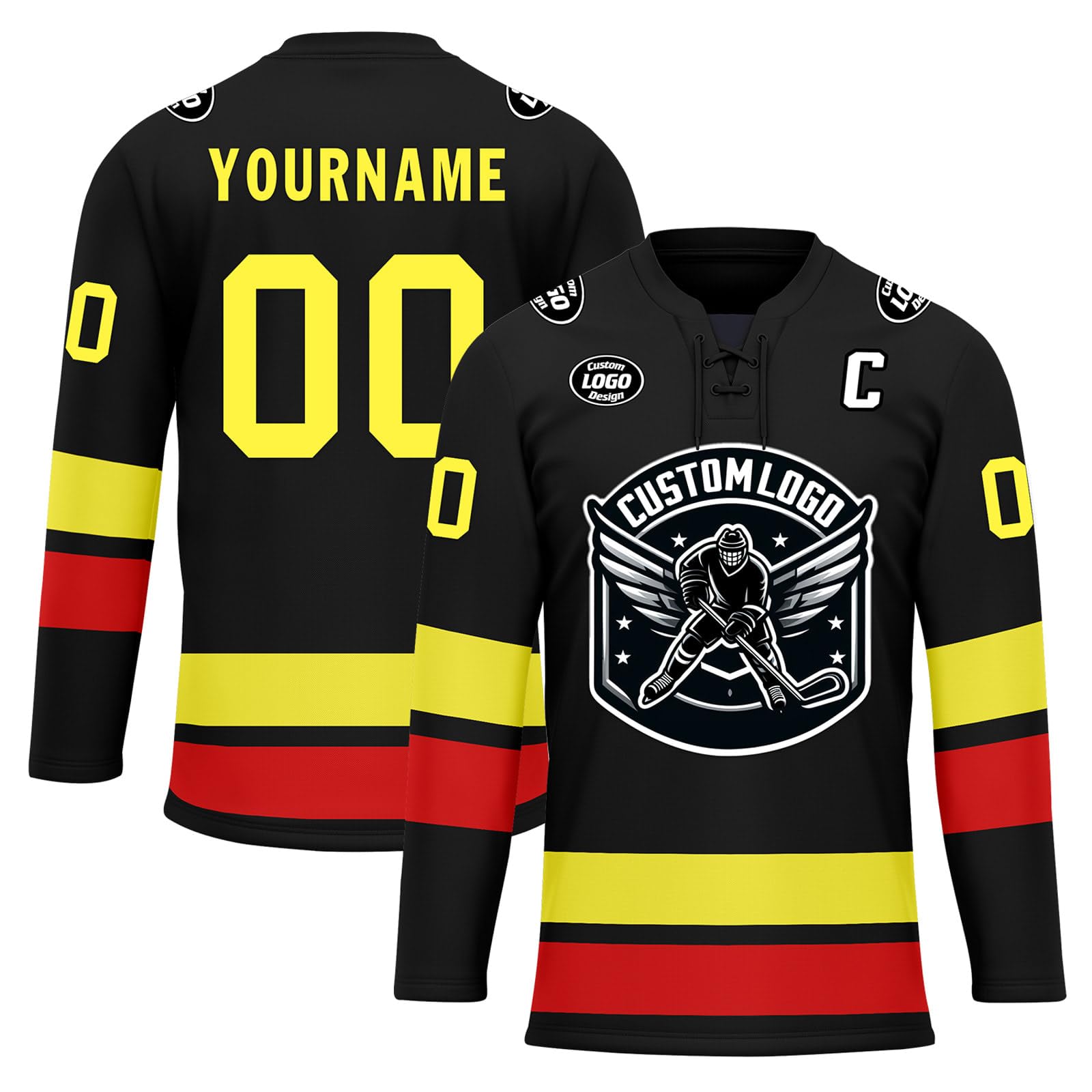Custom Ice Hockey Jersey for Men Women Youth, Personalized Team Name Number Logo Practice Training Team Uniform