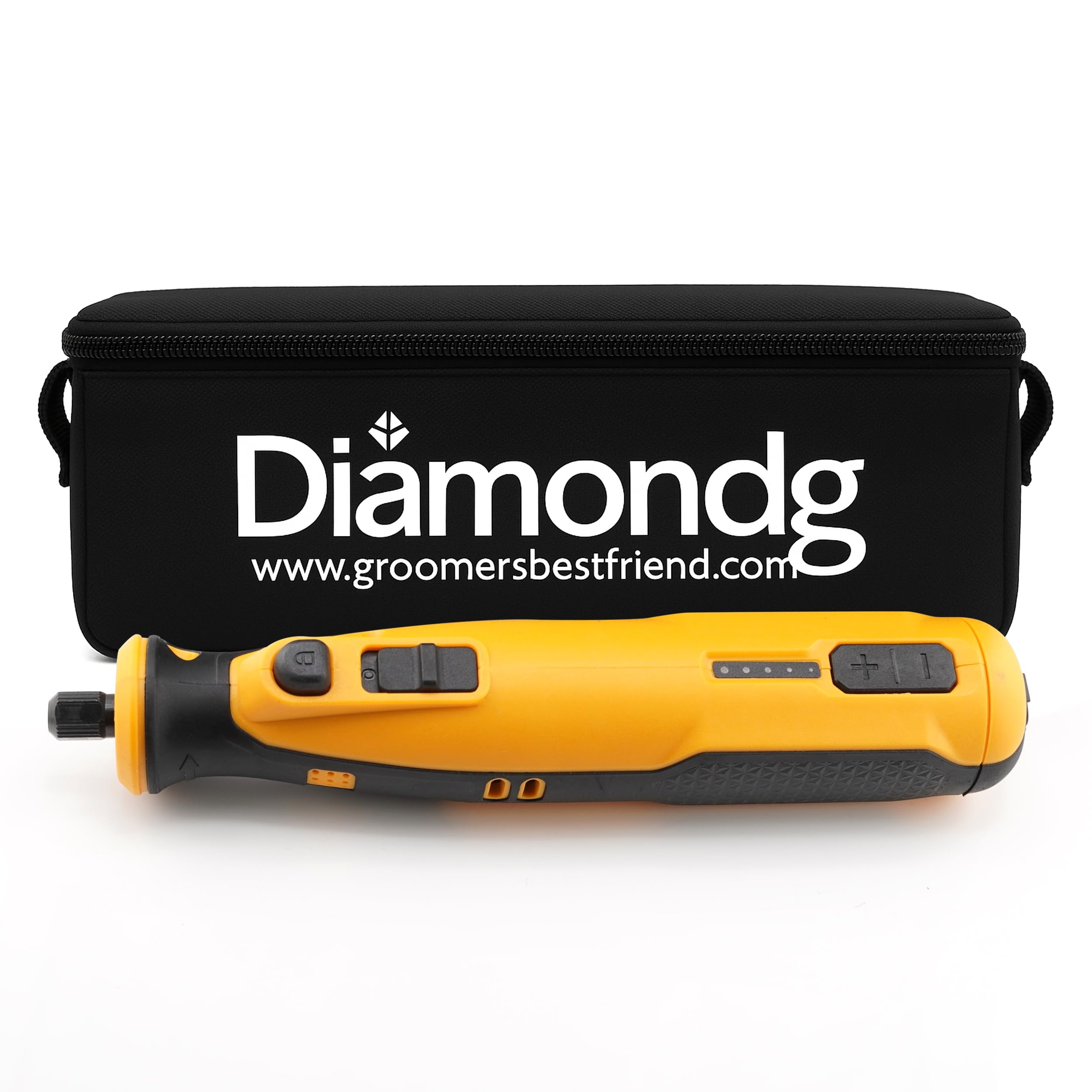 Diamondg Cordless Dog Nail Grinder with Quiet Sound & LED Tip for Large & Small Dogs, 4hrs. Runtime - Electric Dog Nail Trimmer, Heavy Duty Rotary Tool Alternative to Toenail Clippers & Filers