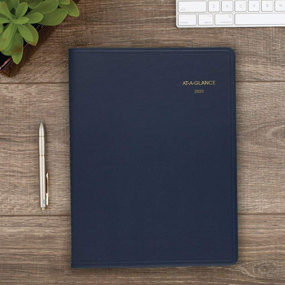 AT-A-GLANCE 2020 Weekly Planner / Appointment Book, 8-1/4" x 11", Large, Navy (7095020)