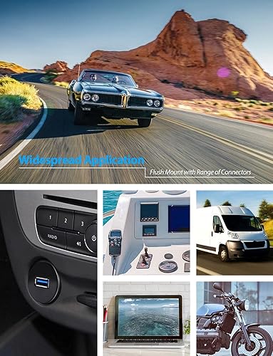 Miniatura 5 de Cable de extensión pequeño USB 3.0 macho a hembra AUX para montaje en panel empotrado para coche, camión, barco, motocicleta, tablero de