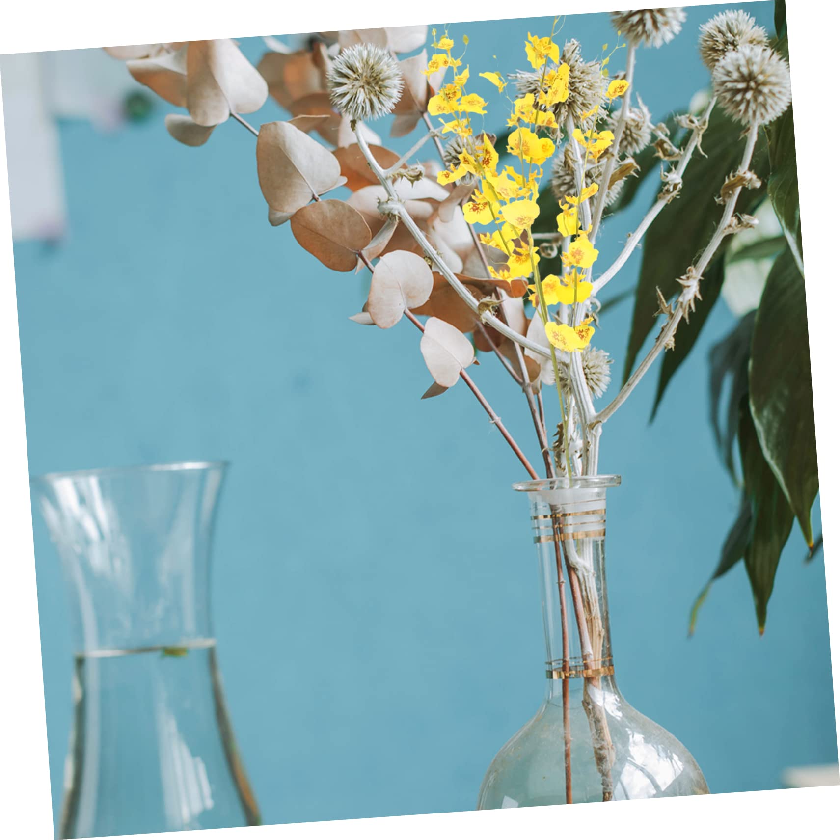 Ciieeo 4 Stück künstliche künstliche orchideen kunstorchidee gefälschte Orchideenblumendekoration Seiden-Oncidium-Orchidee Simulationsblume gefälschtes Oncidium Seidenblume