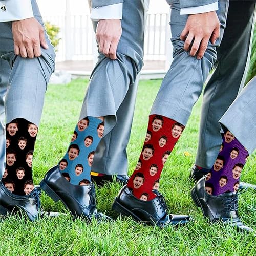 Miniatura 4 de Jecivila Calcetines personalizados con foto, calcetines divertidos personalizados, imprime tu imagen, regalos divertidos personalizados para hombres