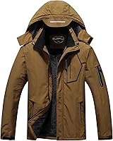 Vista 1 de Chaqueta de esquí impermeable con capucha para hombre, abrigo cálido de nieve para el invierno