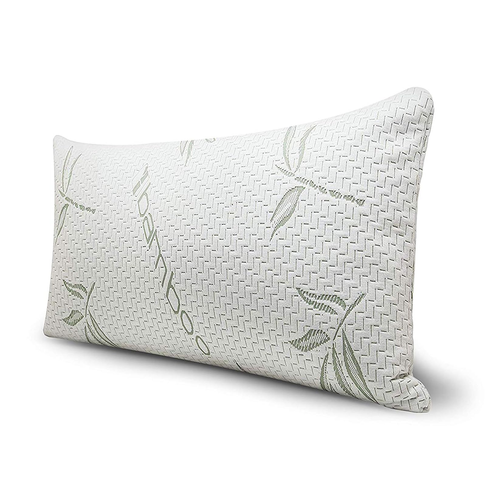 LSC 1 Pack Bamboo Memory Foam Pillow Neck & Shoulder Support Sleeping Comfortable Bed Pillows with Removable Covers Hypoallergenic & Antibacterial Pillow for Side & Back Sleepers (PACK OF 1)