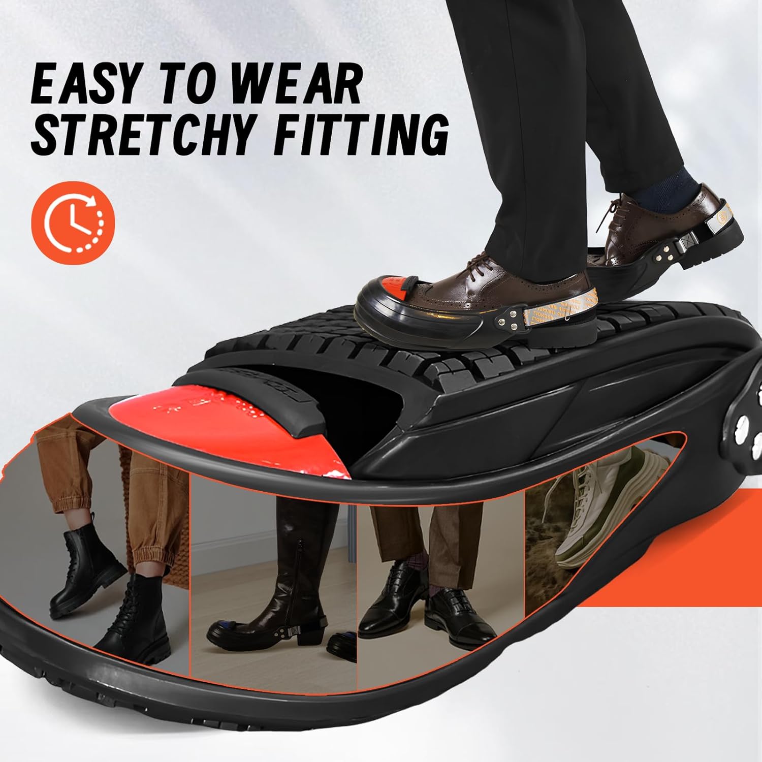 LG08 Steel Toe Shoe Covers - CE/ASTM Certified Slip Resistant Overshoes with Ultra-Light Titanium Alloy Toe Cap, Oilproof（FO）& Acid and alkali resistant for Industrial Work (XL(US10-13))