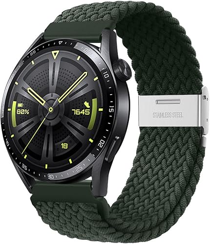 Mazoft Correas trenzadas de 0787in compatibles con Samsung Galaxy 5 Pro 4 Classic 3 Active 2 Gear S2 Classic de 1811in 1772in 1732in 1654in 1614in