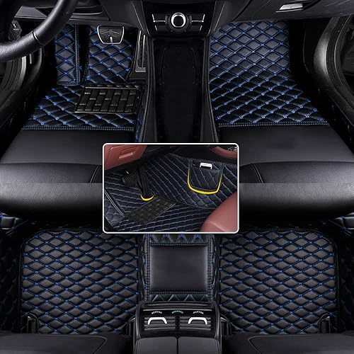 Tapetes personalizados para piso de automóvil, cobertura completa, forro de cuero, impermeable, de lujo, protección de suelo para todo tipo de