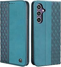 CXTCASE Coque pour Samsung Galaxy S24 FE, Housse en Cuir PU Pochette Portefeuille Magnétique Etui de Protection, Flip Case pour Samsung Galaxy S24 FE, Vert