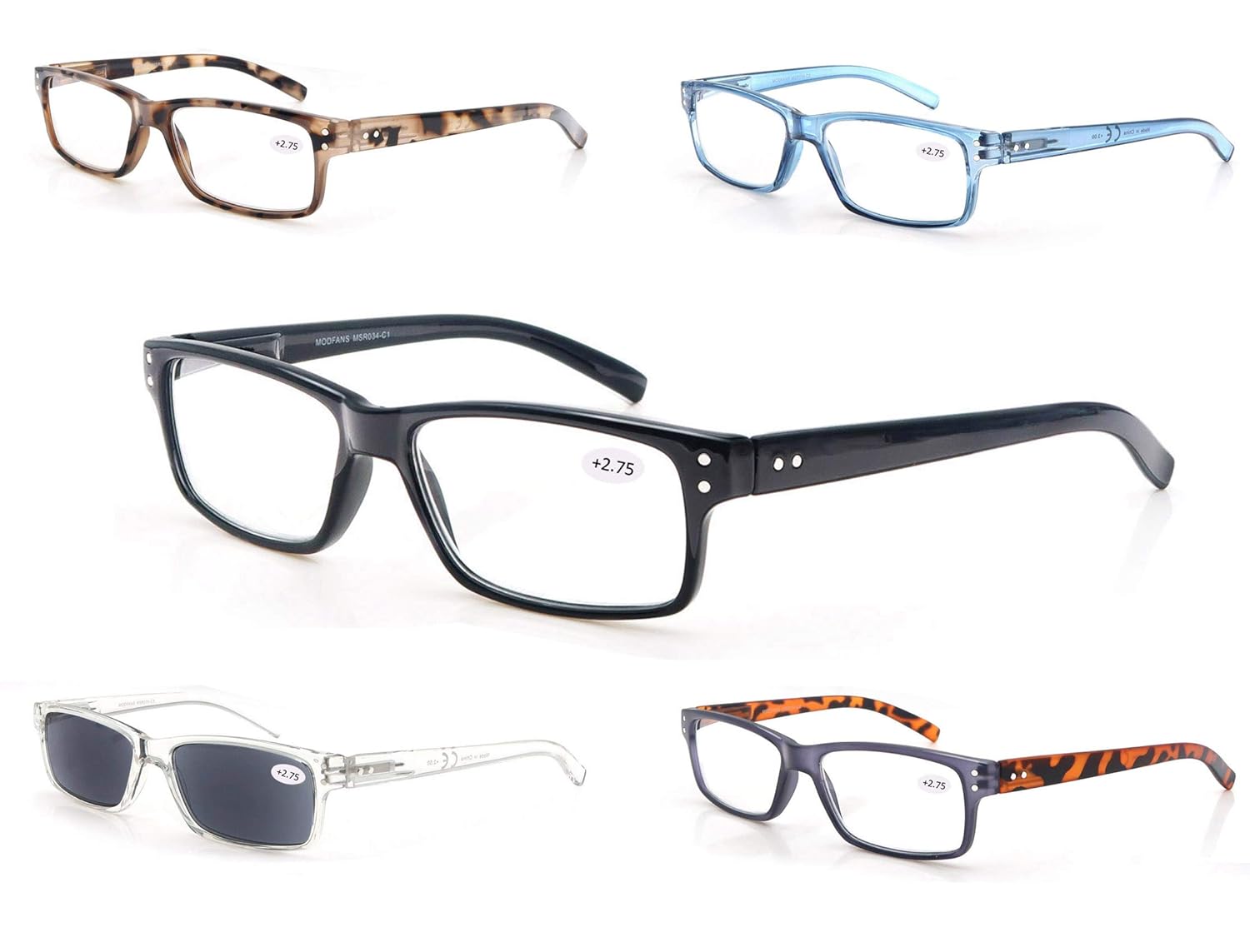 Reading Glasses Women Men 5 Pack Sun Readers outdoors Comfort Spring Hinges