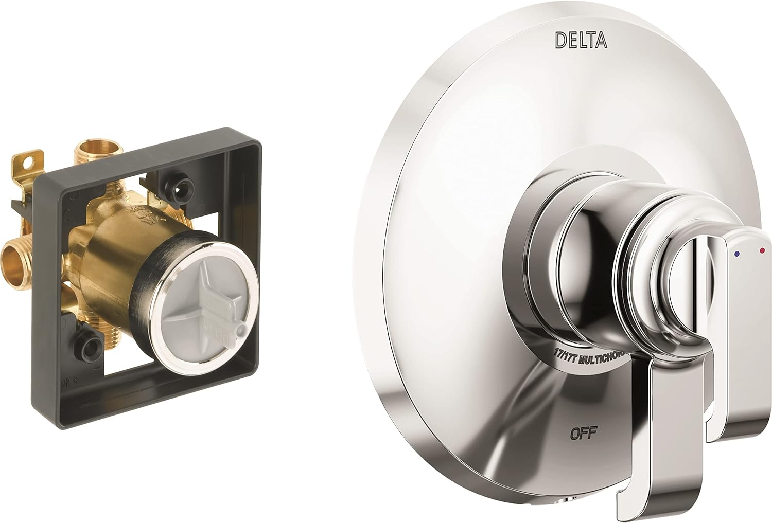 Delta Faucet Tetra 17 Series DualFunction Chrome Shower Valve Trim Kit