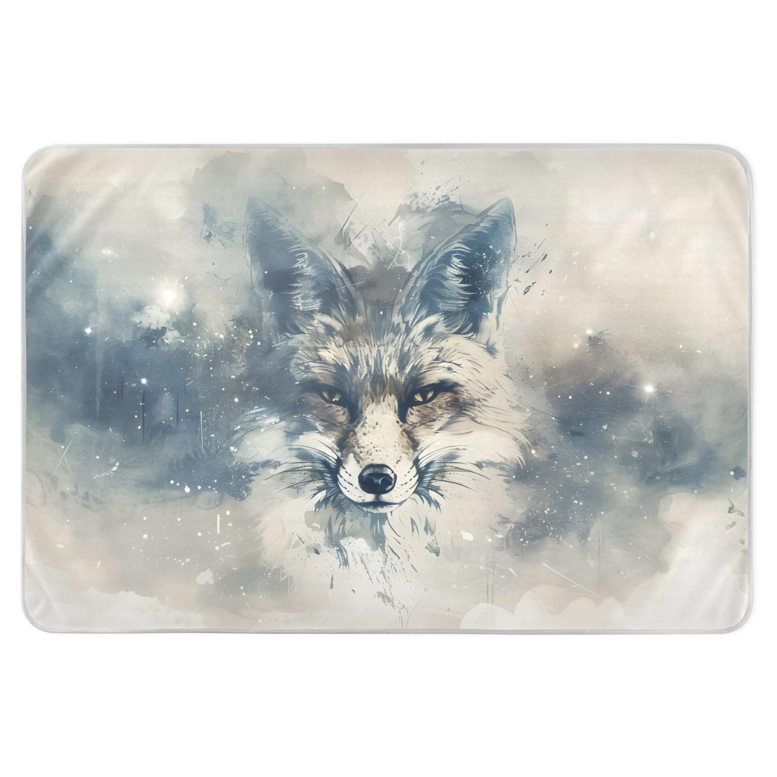 CEBUGI 34” x 52”Washable Underpads Heavy Absorbency Waterproof Incontinence Bed Pads Fox Pee Pads for Adults Kids and Baby