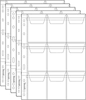 Vista 8 de Páginas para Recolectar Monedas de Uncle Paul 5 Hojas 12 Bolsillos Fundas Estándar con 9 Orificios para Insertar Monedas Fundas para Coleccionistas