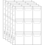 Coin Collecting Pages 5 Sheets 9 Pockets Standard 9Hole Coin Pocket Inserts Collecting Sleeves for Coins Uncle Paul CS03509