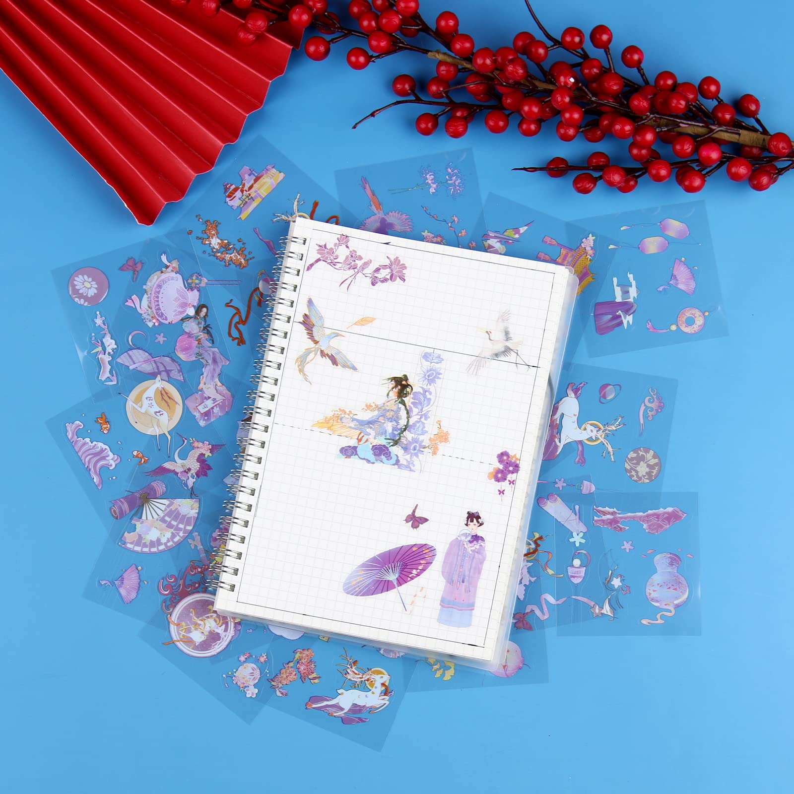 100 Autocollants Végétaux Décoratifs - Kit Scrapbooking Pour Bullet Journal, Carte, Déco Tasse - Vinyle Imperméable