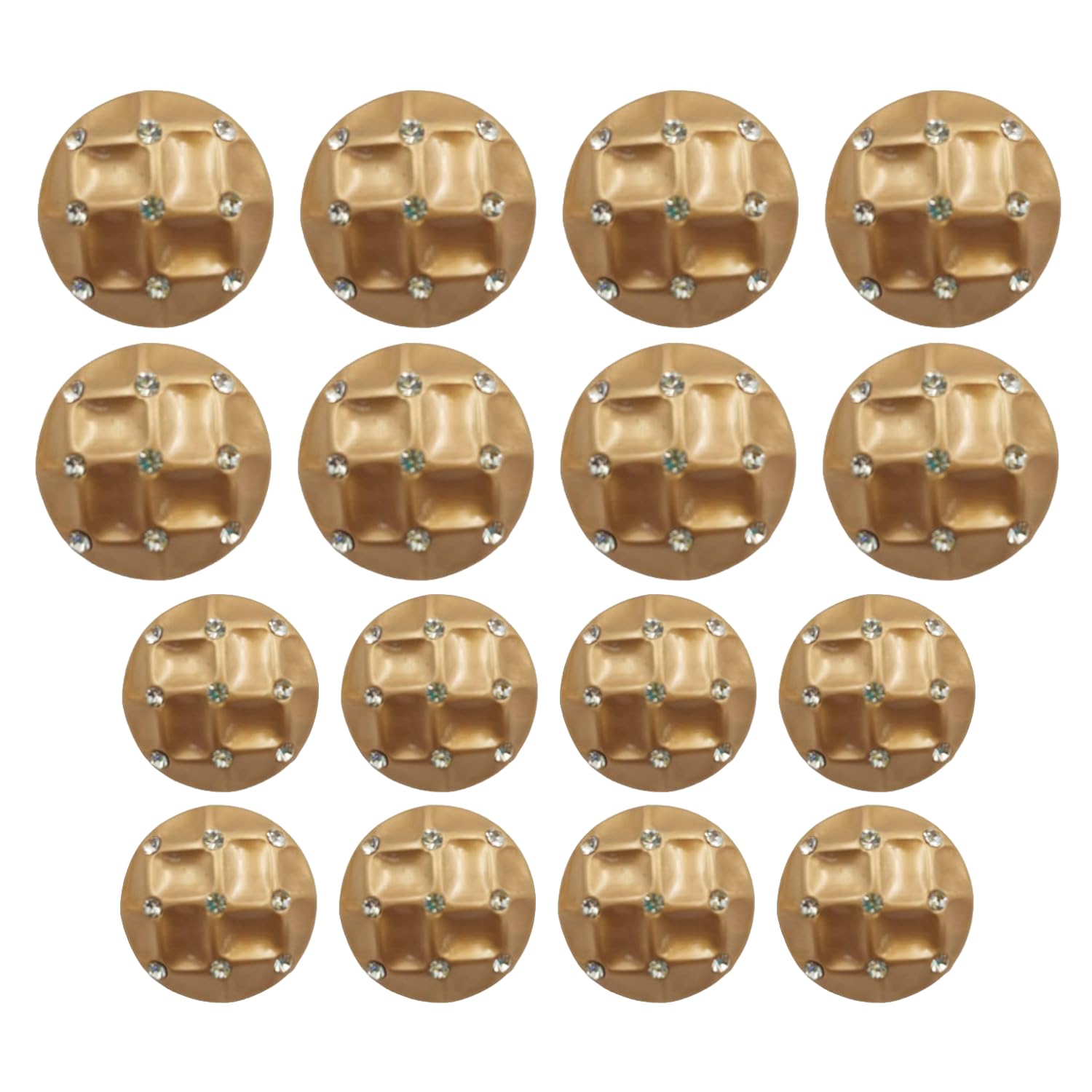 Ani accessories Diamond Look Design Metal Shank Button for Coat Blazer Suit, Sherwani and Indian Dresses Sports Coat and Bandhgala,Double Breast 8 Big and 8 Small (Satin Gold)-picture-45