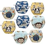 Skhls Baby Toddler Thick Absorbent Potty Training Pants Underwear (2T, 8pcs Blue)