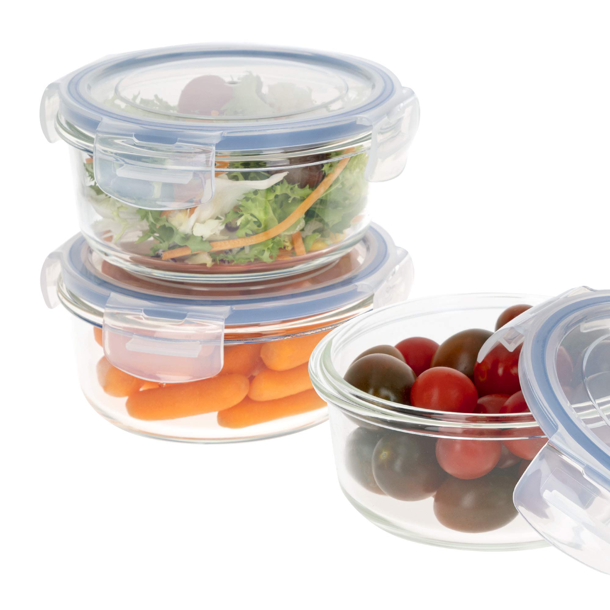 Boîtes Alimentaires Hermétiques En Verre - Lot De 8 - 550 Ml - Micro-ondes, Lave-vaisselle Et Congélation