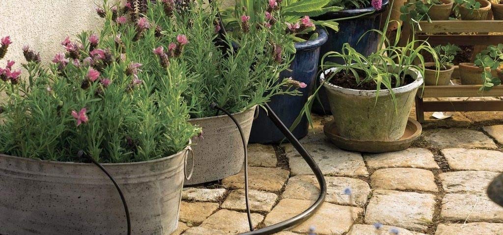 S&M 544286 Kit di Inizio per irrigazione a Goccia per terrazze, orti e vasi, Nero