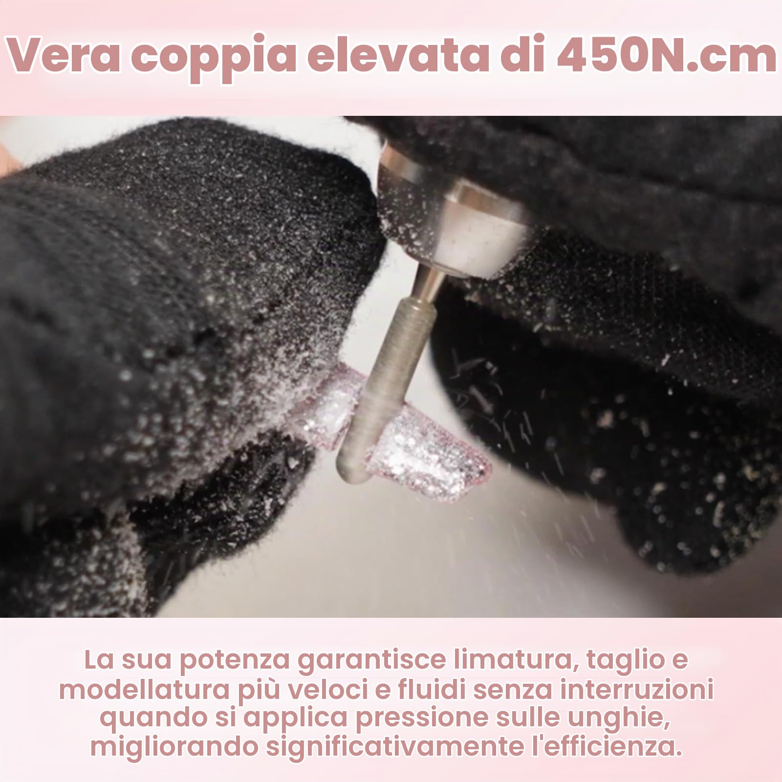 Delanie Fresa per Unghie Professionale, Portatile e Ricaricabile 35000 Giri a Display LCD per Manicure e Pedicure, Trapano Elettrico per Unghie Gel/Smalto Velocità Regolabile Rosa