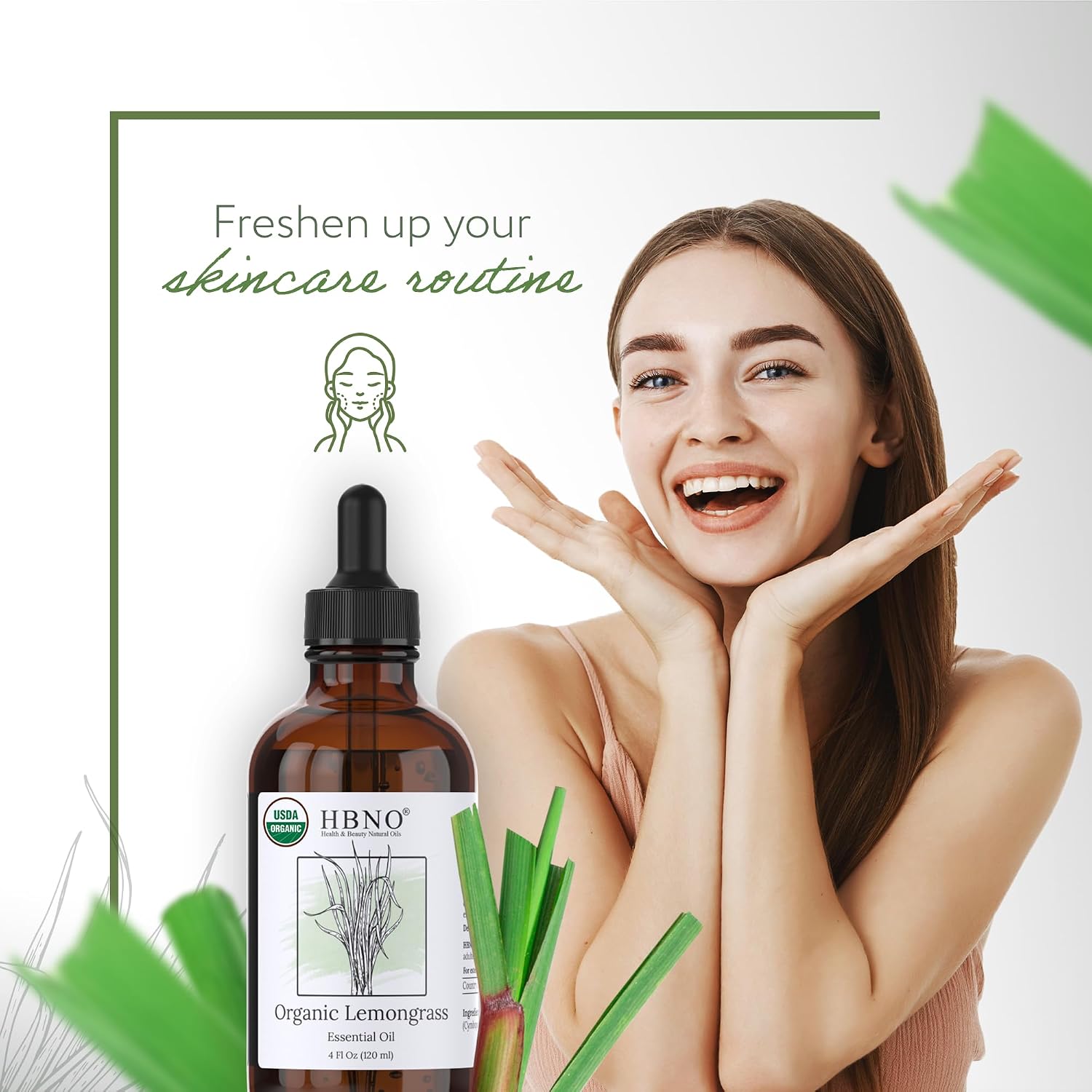 HBNO Organic Lemongrass Essential Oil - Huge 4 oz (120ml) Value Size - USDA Certified Organic Lemongrass Essential Oil, Perfect for Aromatherapy, Soap Making, DIY, Diffuser image 5