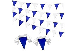 100 Feet Red White and Blue Pennant Flags