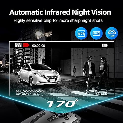 Miniatura 3 de CAMMHD Cámara corporal C8-64GB 2K1296P, grabación de video de 11 a 12 horas, cámara corporal de visión nocturna, cámara de cuerpo con cifrado de