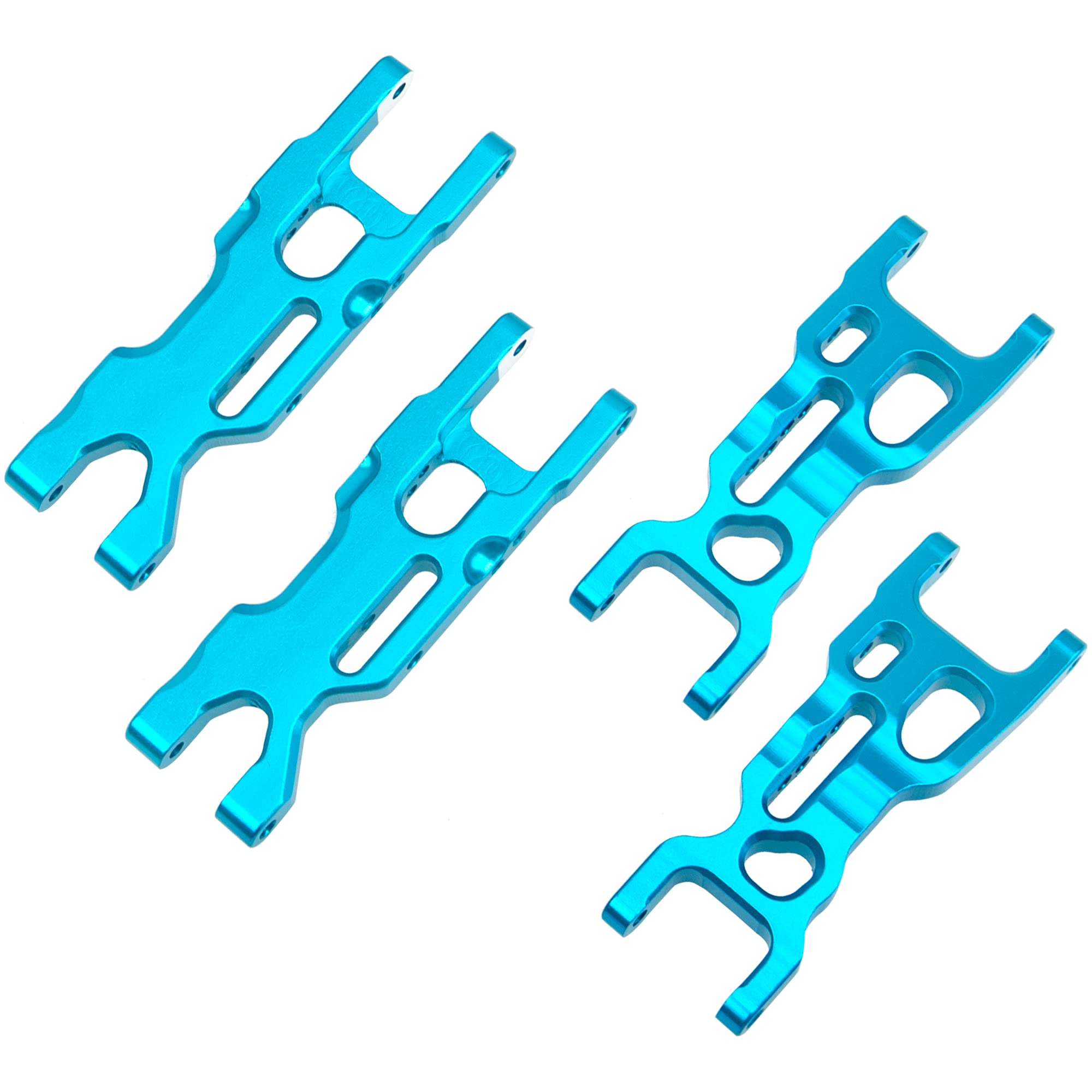 Vgoohobby Ensemble de bras de suspension avant et arrière en métal compatibles avec Losi 1/18 Mini-T 2.0 2WD Stadium RC Truck Hop-Up pièces (bleu Vgoohobby Ensemble de bras de suspension avant et arrière en métal compatibles avec Losi 1/18 Mini-T 2.0 2WD Stadium RC Truck Hop-Up pièces (bleu