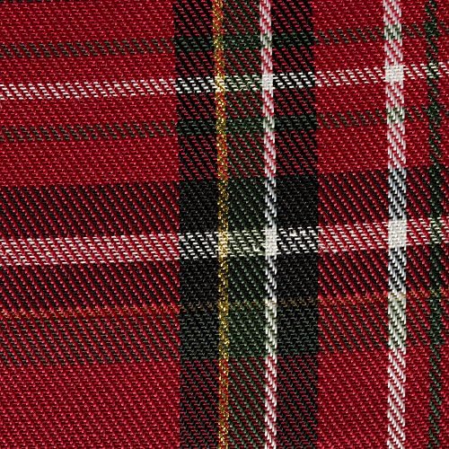 DII Holiday Dining Table & Kitchen Décor Metallic Fabric, Christmas Table Runner, 14x108, Red Tartan Plaid