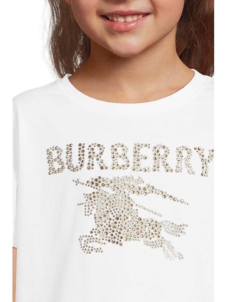 White Burberry Roxy Crystal T-Shirt (Big Kid)