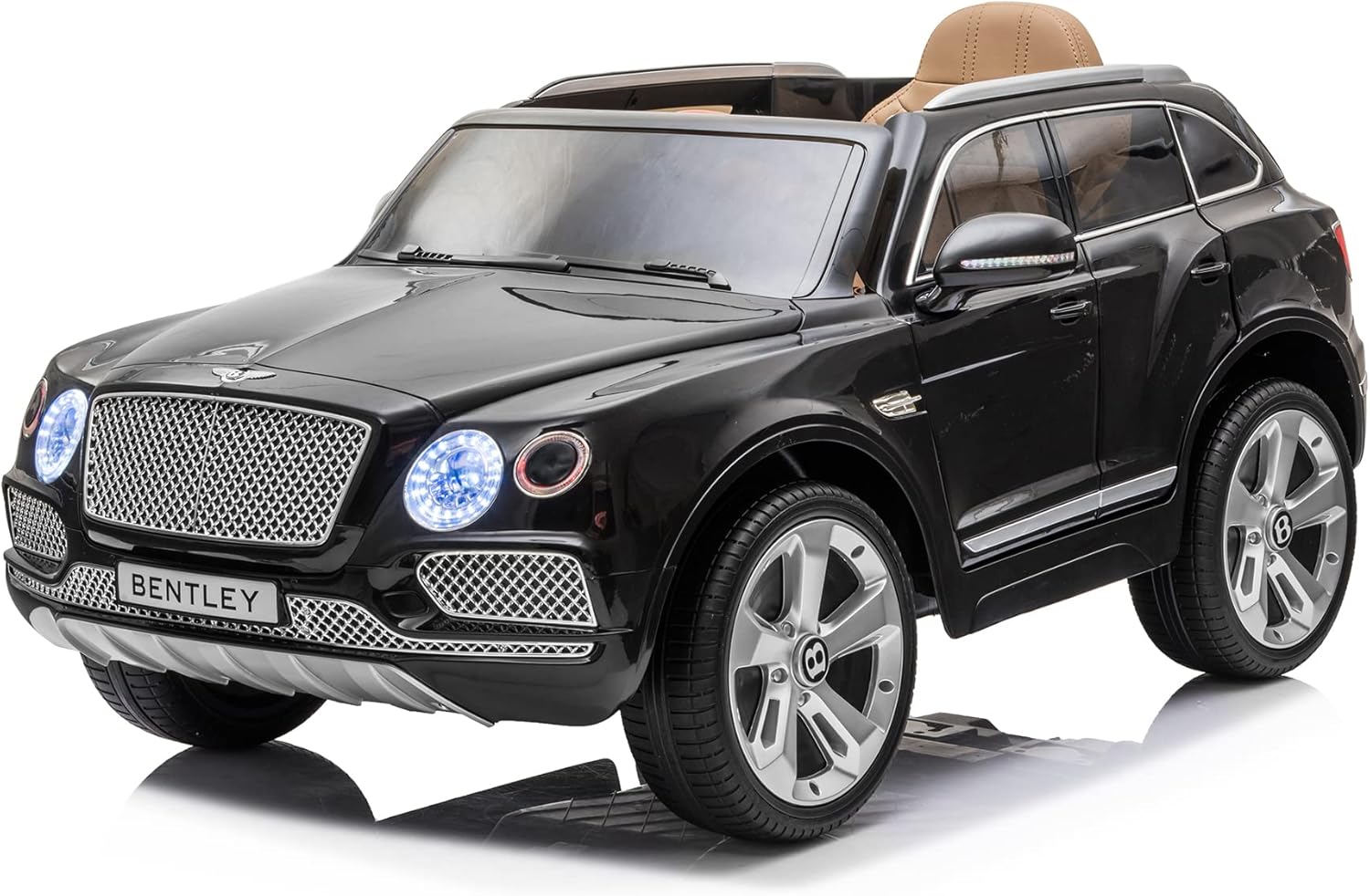 12V Bentley Bentayga 1 Seater Ride on Car with Parental Remote Control for 3-8 Years (Black)