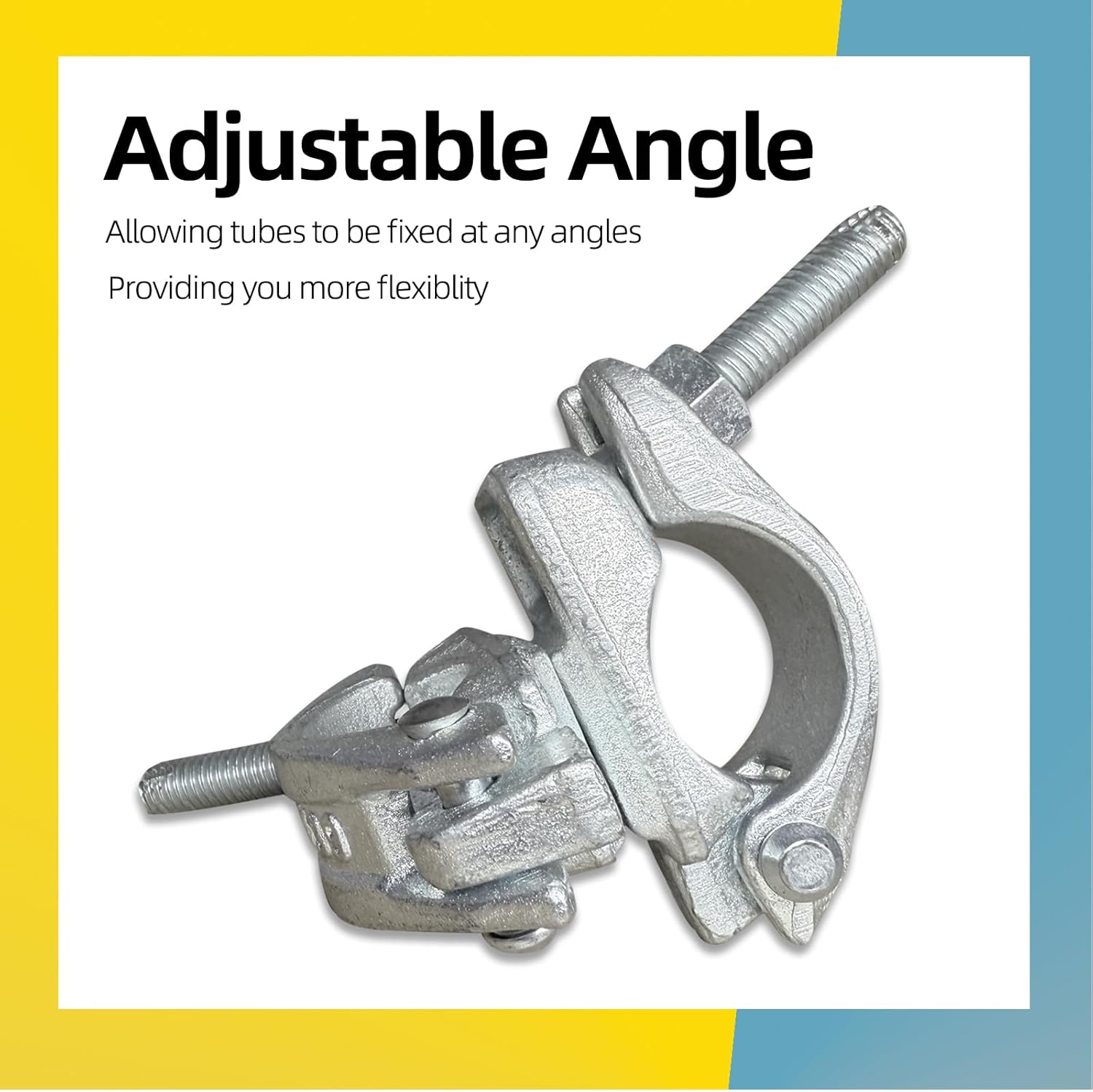 Scaffolding Forged Couplers, Swivel Tube Clamp for 1.65-1.9 inch(42mm to 48mm) OD Tube, 4Pack Rotary Couplers Scaffolding Tools