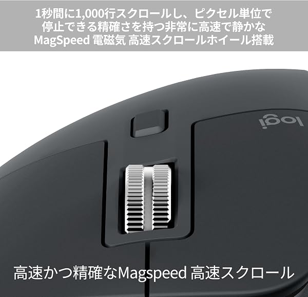 【Amazon.co.jp Exclusive】 Logitech MX MASTER 3S Bluetooth Edition Advanced Wireless Mouse, Silent, MX2300CRd, Logi Bolt, Not Compatible with Unifying, Bluetooth, 8000 dpi, High-Speed Scroll Wheel - 4