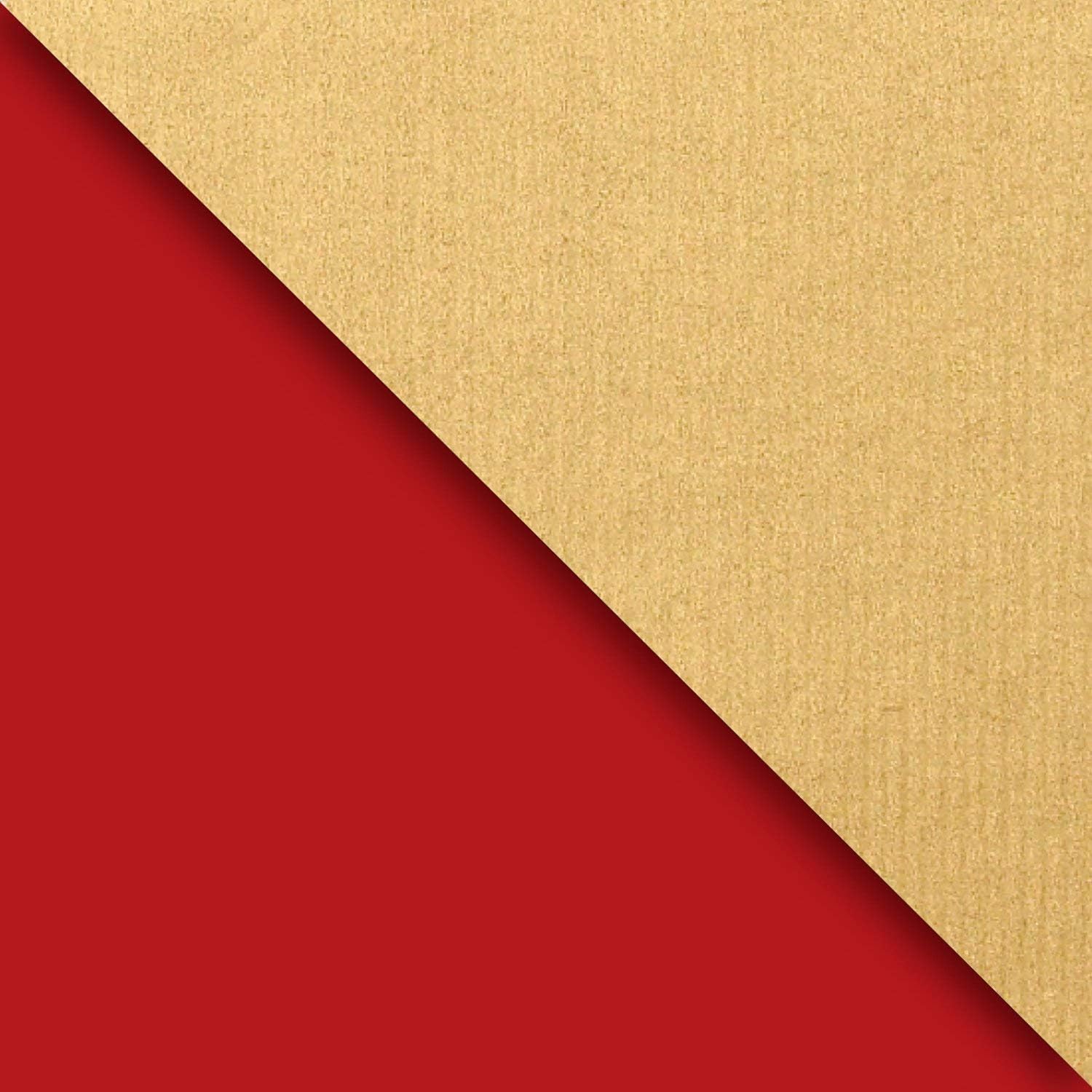 Jillson Roberts Gift Wrapping Paper, Two-Sided Red & Gold Kraft, 6 Jumbo Rolls 10ft x 30in