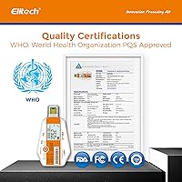 Vista 2 de Elitech Registrador de datos de temperatura Registrador de temperatura de un solo uso Informe PDF Registrador de temperatura USB 16000 puntos OMS