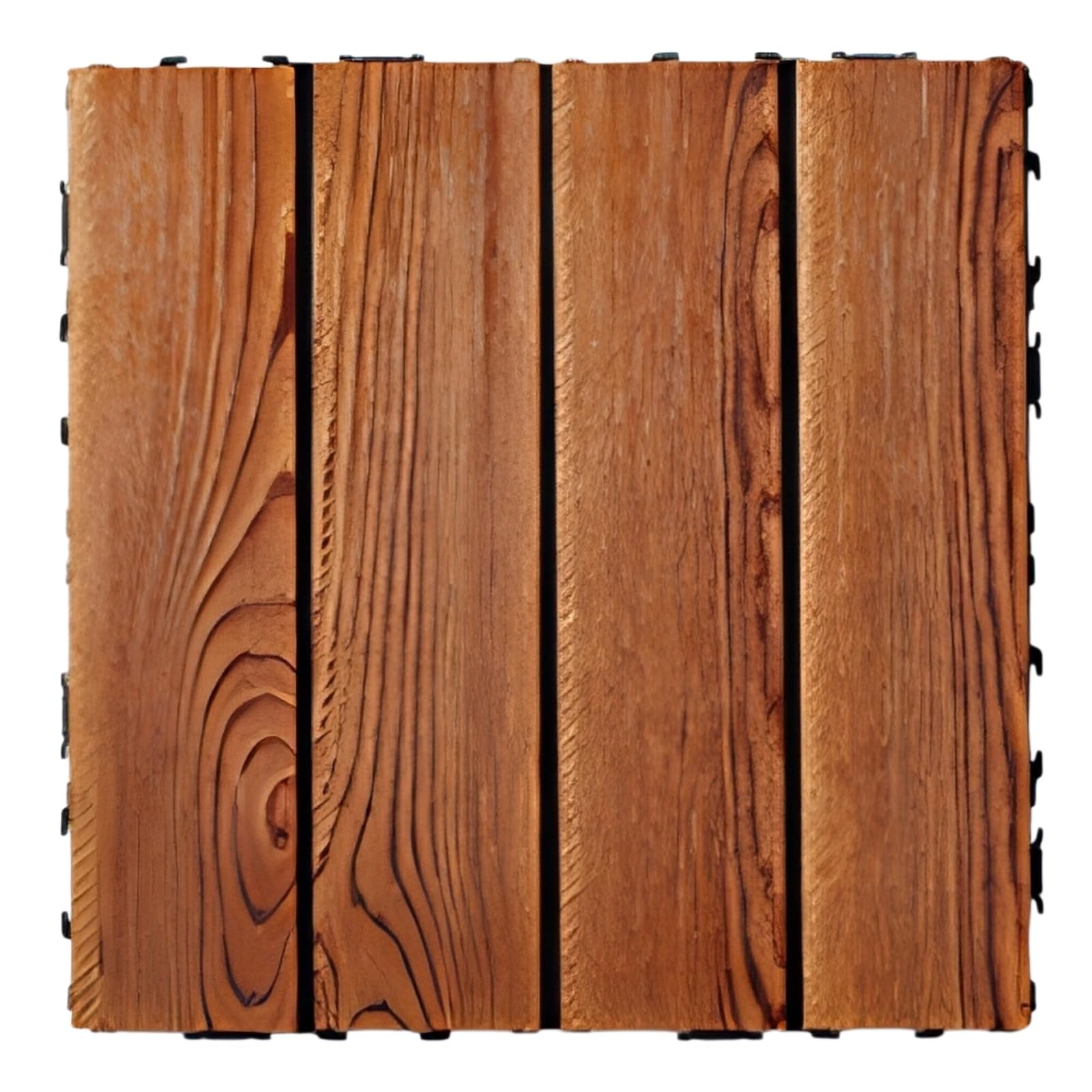 Suelos de Madera para Exterior, Baldosas Entrelazadas,Cubiertas de Jardín Impermeables con Sistema de Drenaje para Balcón Piscina Patio Terraza(Size:30x30x2.3cm(20pcs))