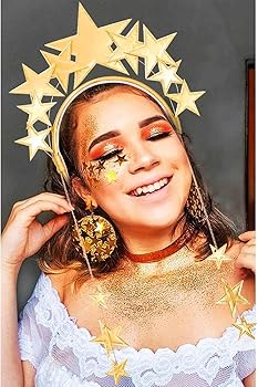 Bandeau Étoile Lune, Paillettes Bandeau Étoile Brillant Cerceau De