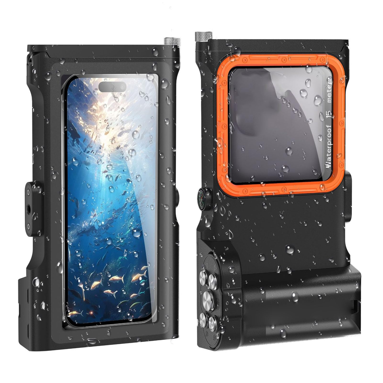 Jiawu Custodia Subacquea per Telefono Impermeabile per Snorkeling e Immersioni Adatta per IOS 17 16 15 14 13 Telefoni Pro Max profondità di Immersione 15 M Bluetooth Ad Alta sensibilità (#4)