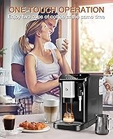 Vista 8 de Zstar Máquina de café expreso totalmente automática con espumador de leche, cafetera de café expreso profesional con molinillo, operación de un solo