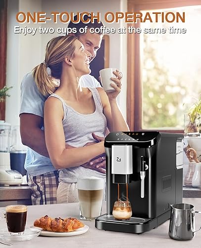 Miniatura 8 de Zstar Máquina de café expreso totalmente automática con espumador de leche, cafetera de café expreso profesional con molinillo, operación de un solo