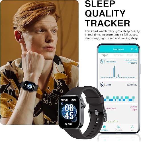Miniatura 3 de Reloj inteligente para mujeres y hombres, contador de pasos, pantalla HD de 1.85 pulgadas con contador de pasos, más de 140 modos deportivos con