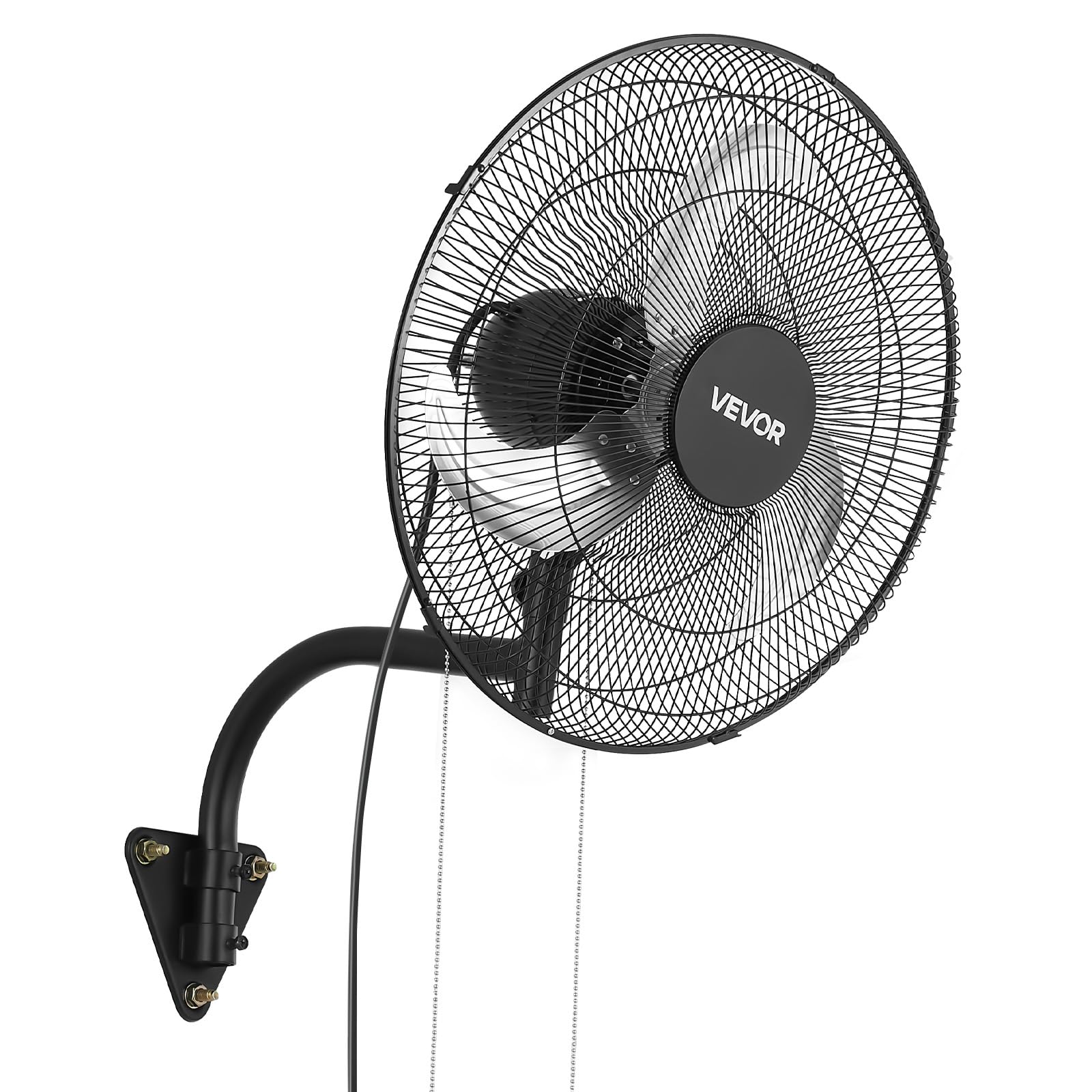 VEVOR Ventilatore da Parete Industriale, 457 mm, Ventilatore Oscillante a Muro, 3 Velocità, Flusso d'Aria Potente, Angolo Regolabile, Adatto per Officine, Garage, Palestre e Ambienti Commerciali