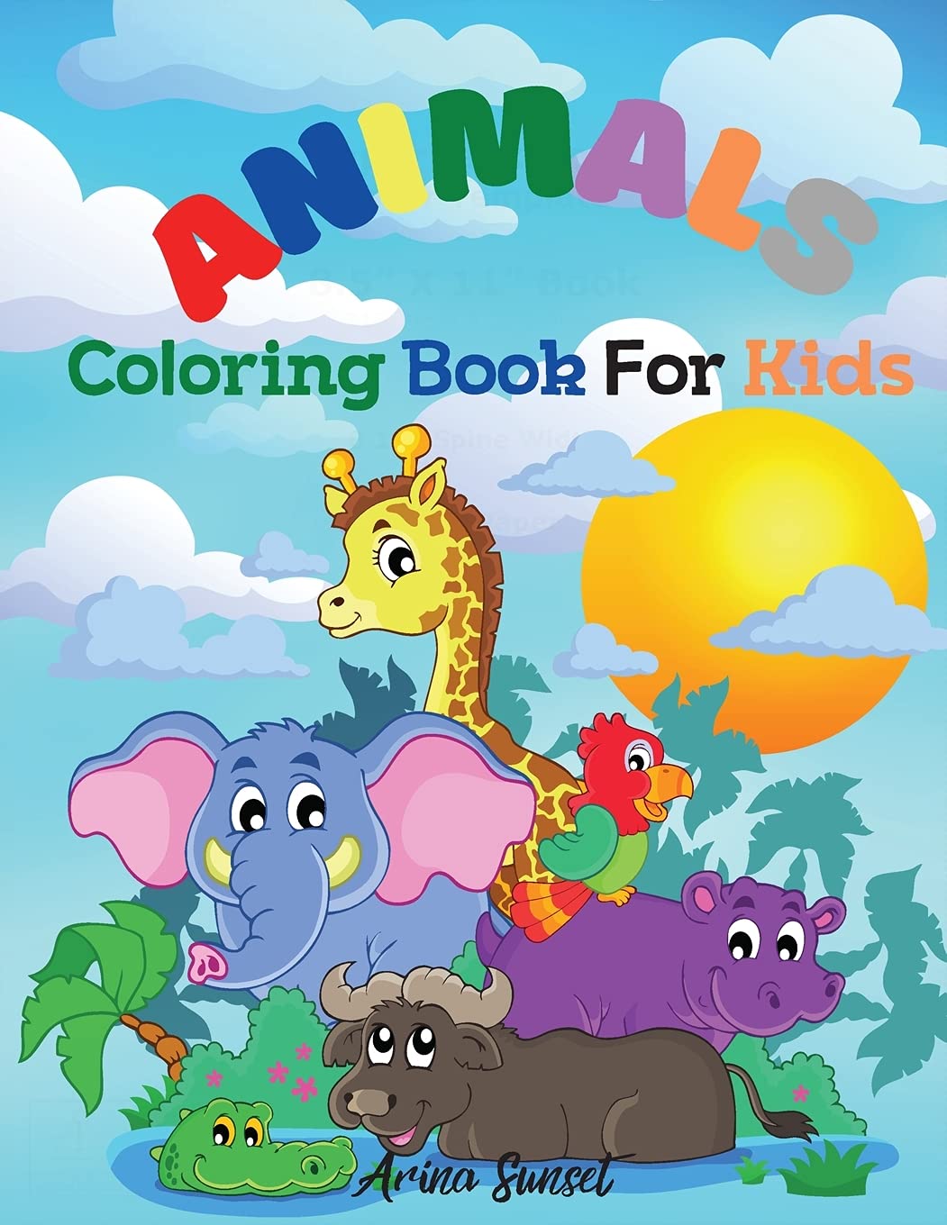 Animals Coloring book for kids: Cute Animals: Relaxing Colouring Book for Kids Ages 3-8, Boys and Girls, Easy to color-image-0