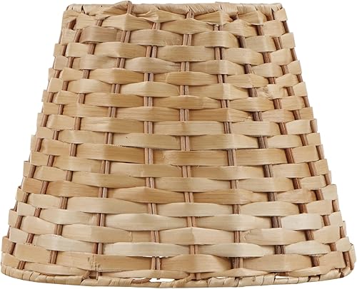 Miniatura 3 de Aspen Creative 32983, pantalla de araña imperio, hoja de plátano natural, parte superior de 6 pulgadas x 10 pulgadas inferior x 8 pulgadas de altura