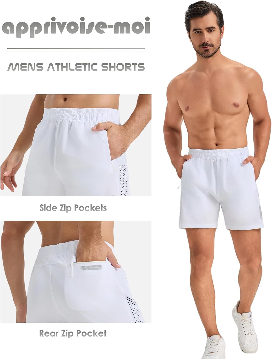 Men's Athletic Shorts Quick Dry Workout Shorts 7"/ 5"/ 9" Lightweight Hiking Linerless