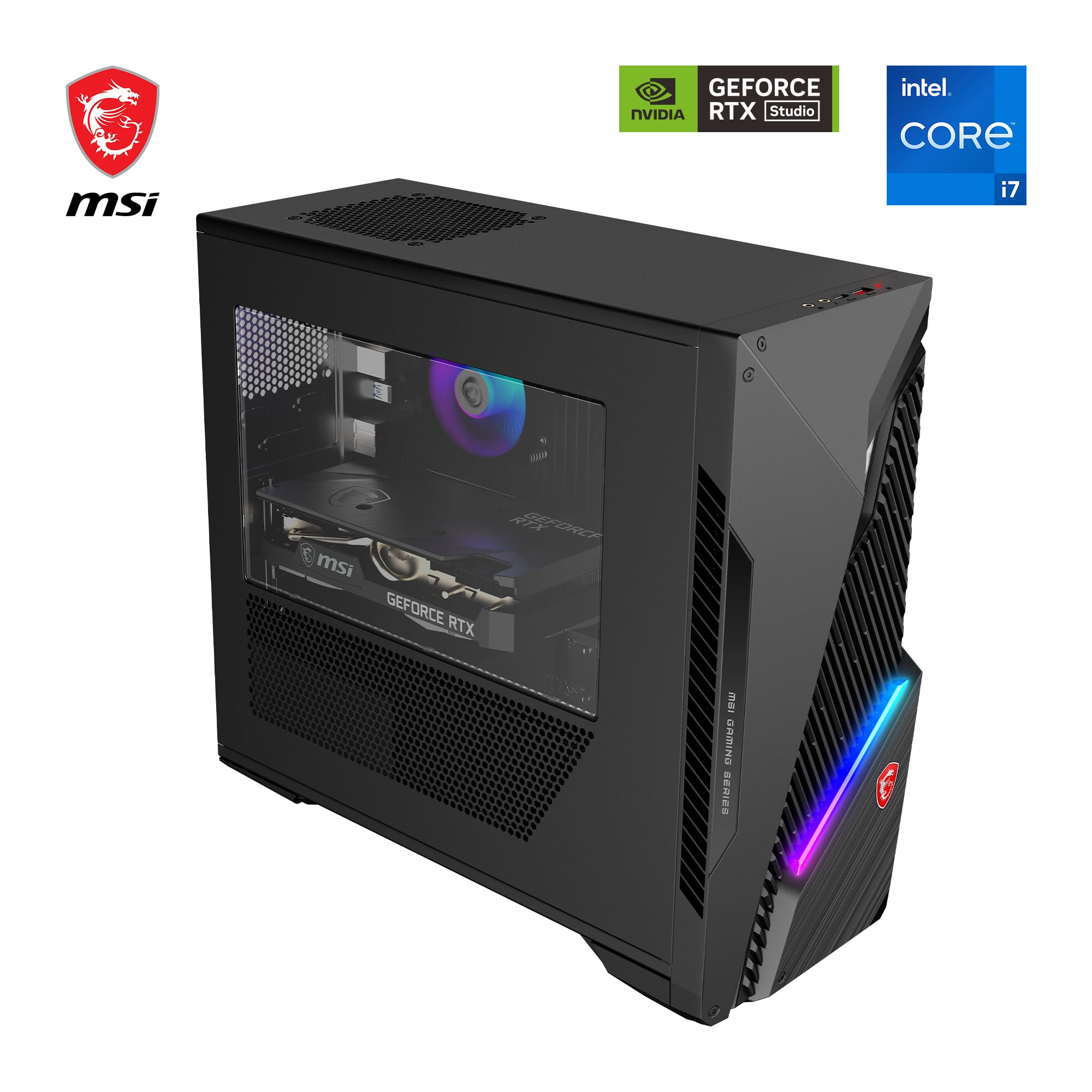 MSI MAG Infinite S3 13NUD-880IT Desktop Gaming - Intel Core i5-13400F CPU, RTX 4060 Ti GPU, 16GB DDR5 RAM, 1TB PCIe 4.0 NVMe SSD + 1TB HDD, Dissipazione ad aria, Wi-Fi 6E - Windows 11 Home